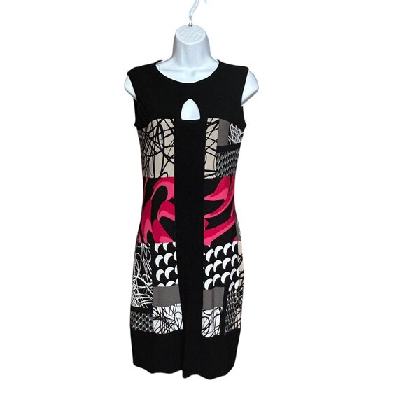 Joseph Ribkoff Mixed Pattern Shift Dress Size 2 - Picture 3 of 5